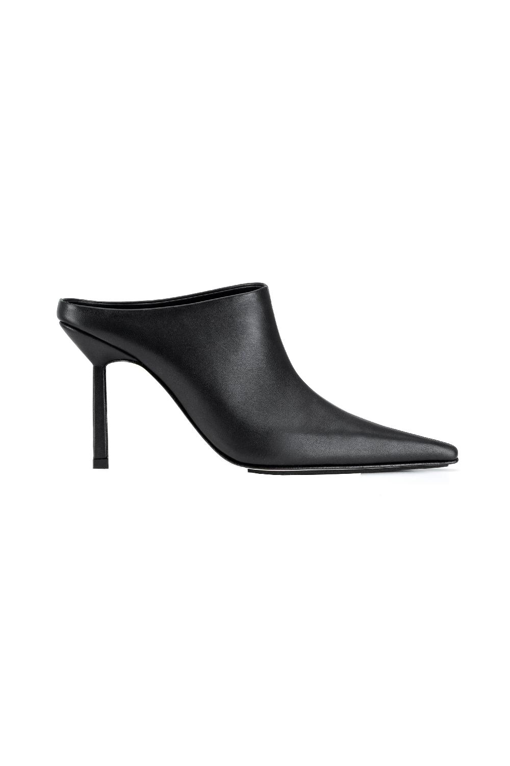 situationist Black Pointed Toe Mules