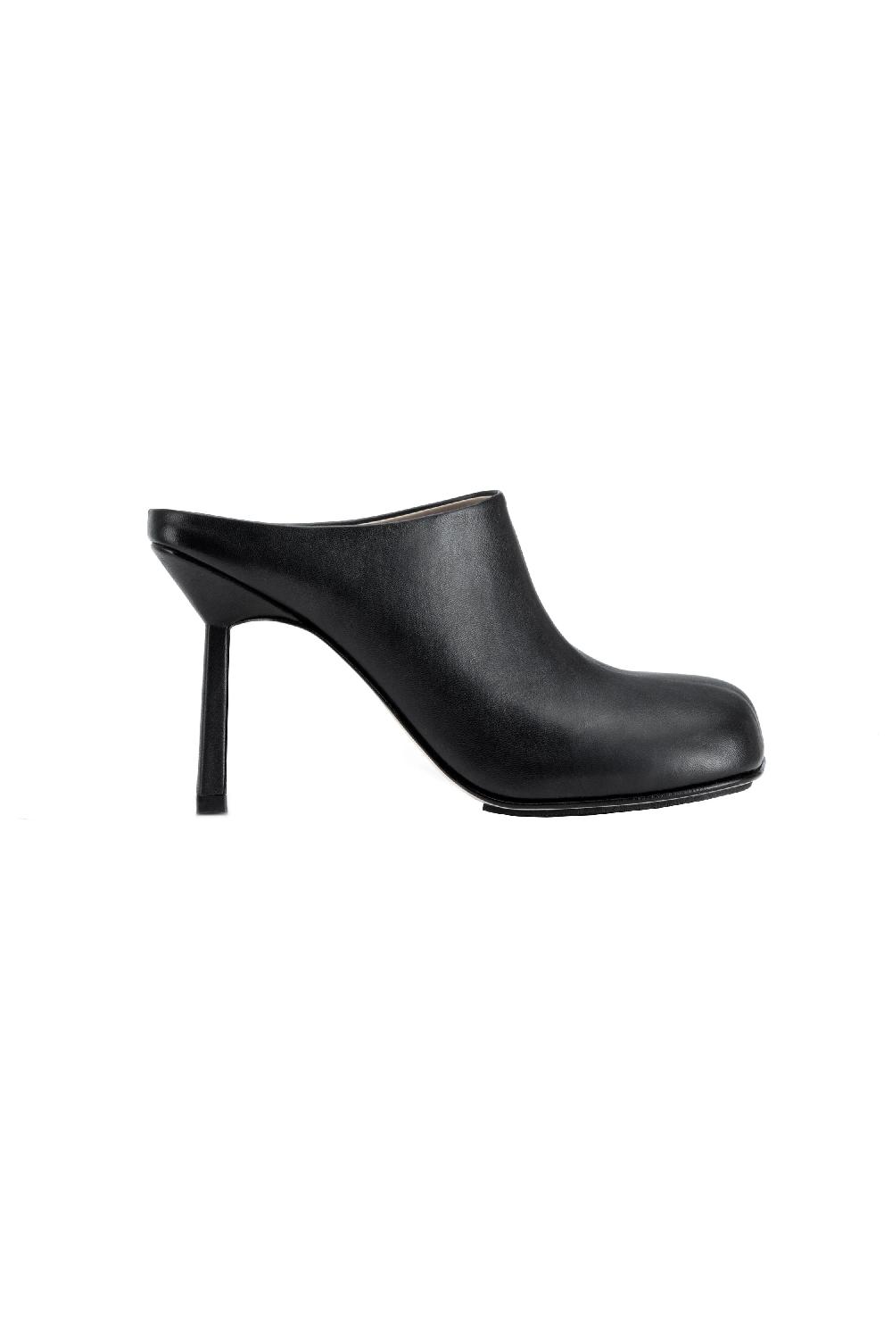 situationist Black Round Toe Mules