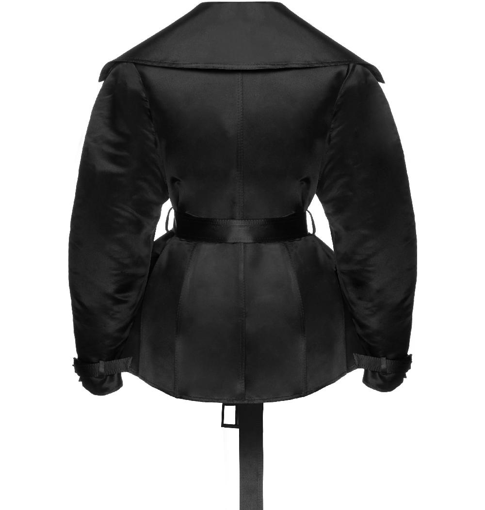 Situationist Black Silk Coat