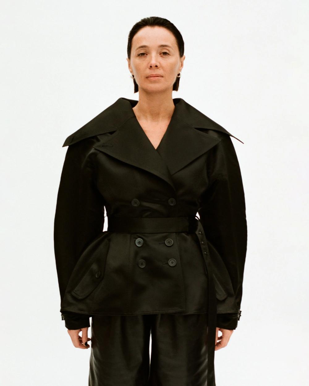 Situationist Black Silk Coat