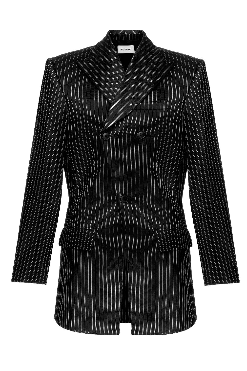 situationist Black Silk Jacket