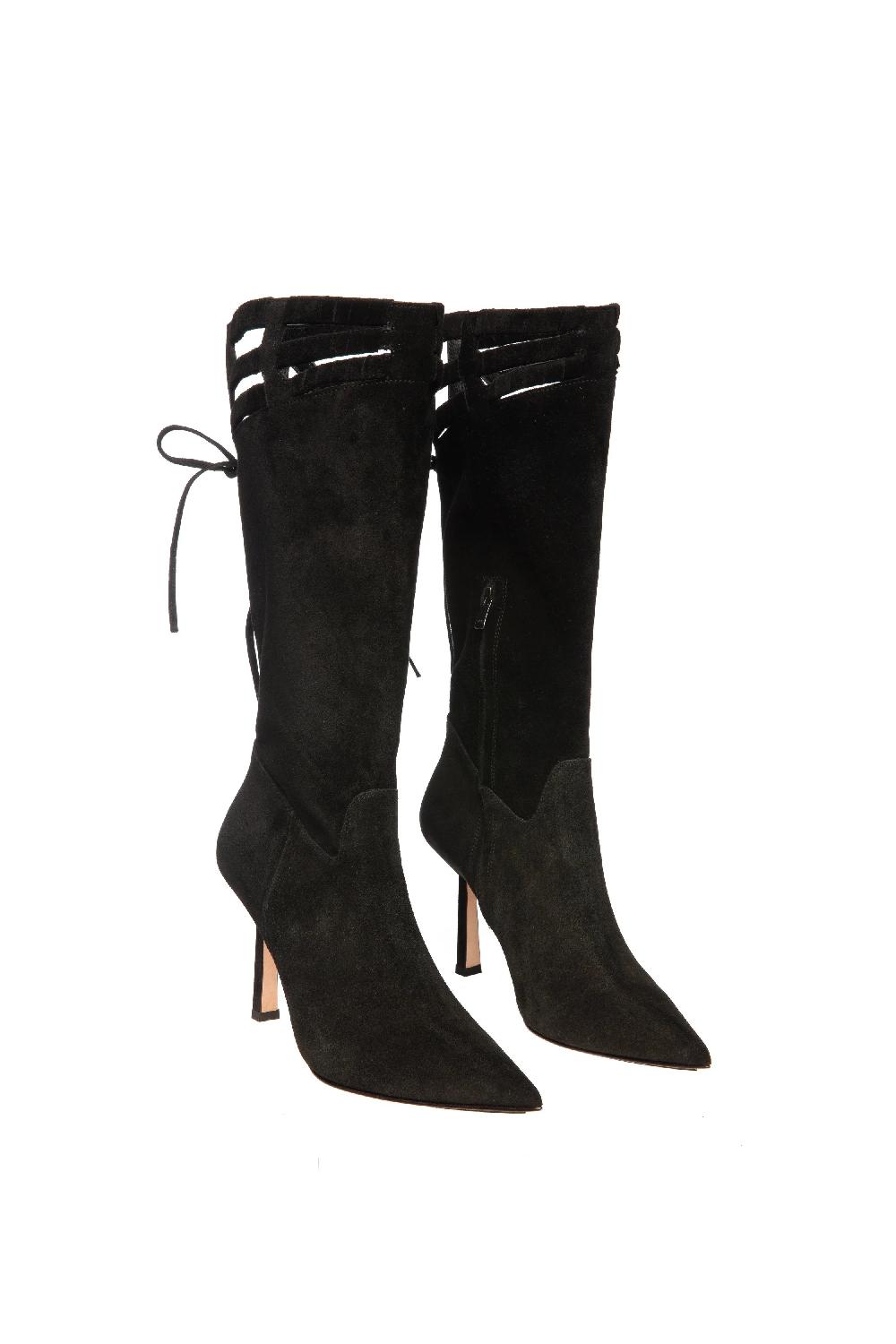 situationist Black Suede Boots