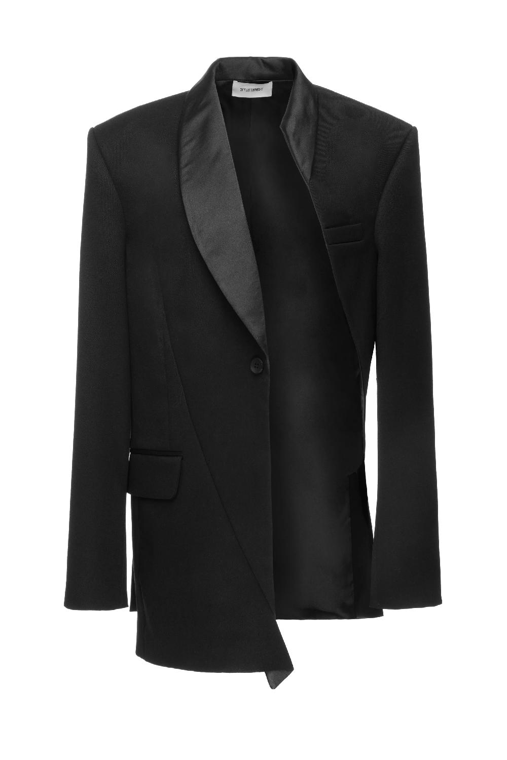 situationist Black Wool Jacket