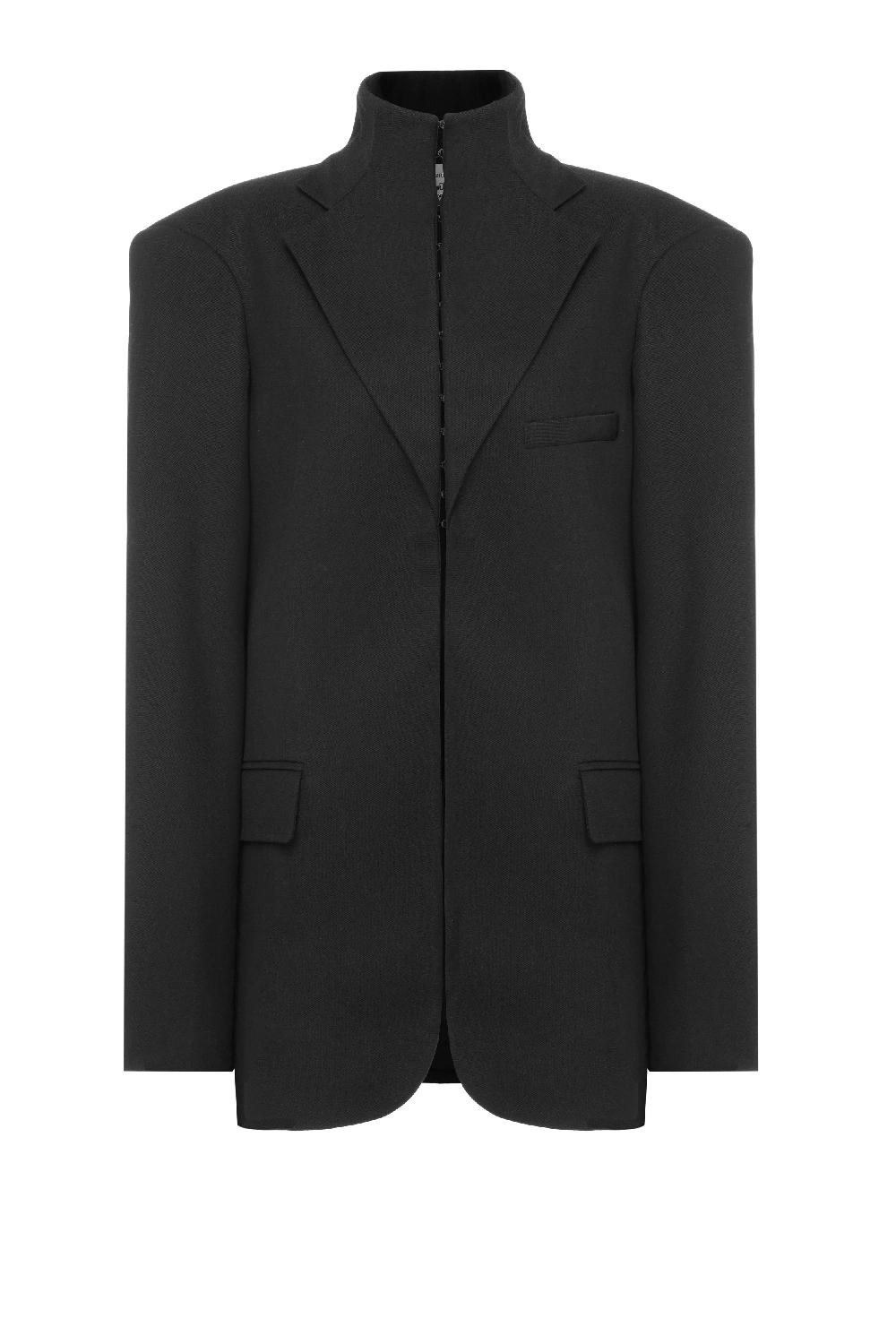 situationist Black Wool Jacket