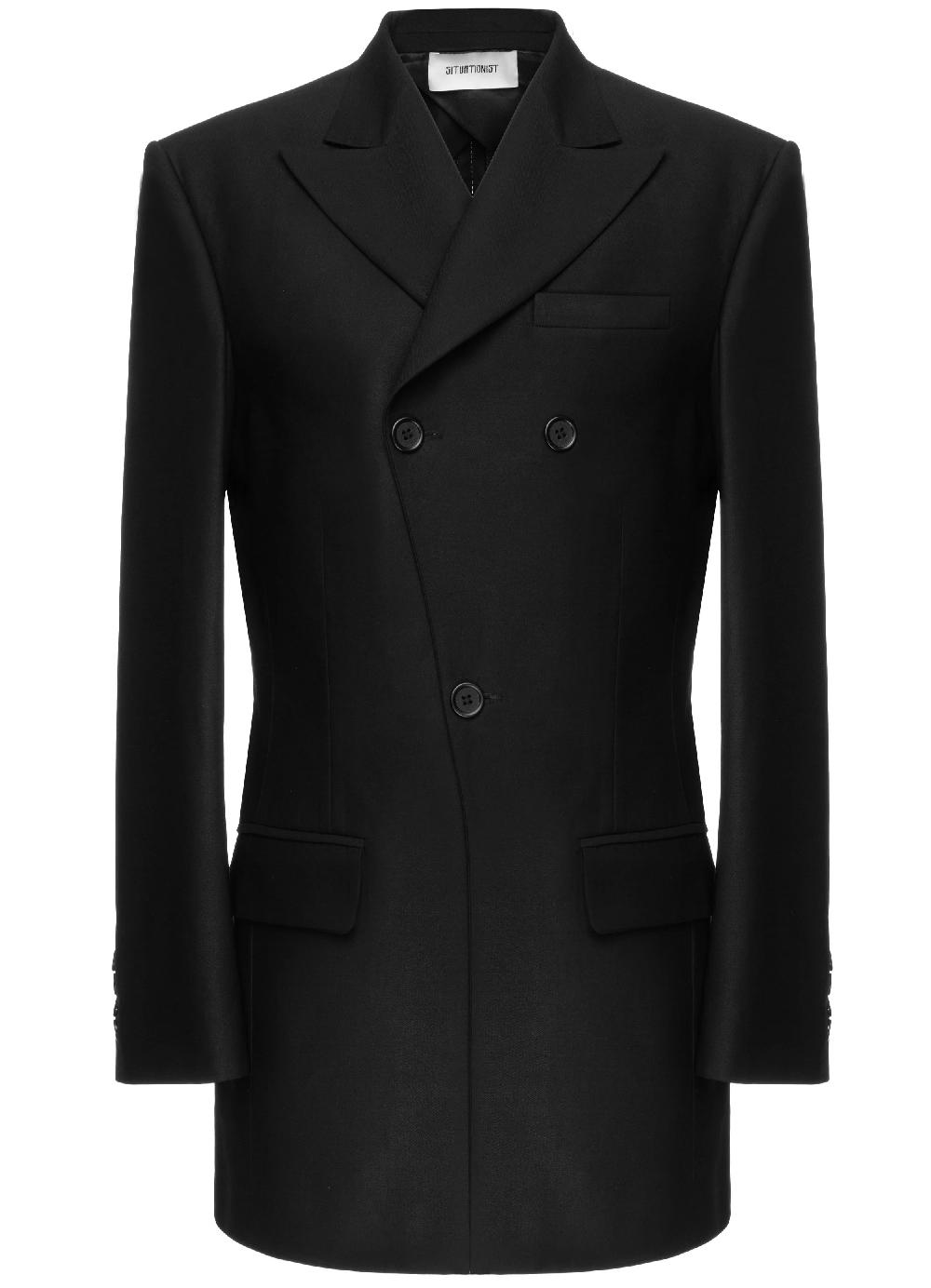 situationist Black Wool Jacket