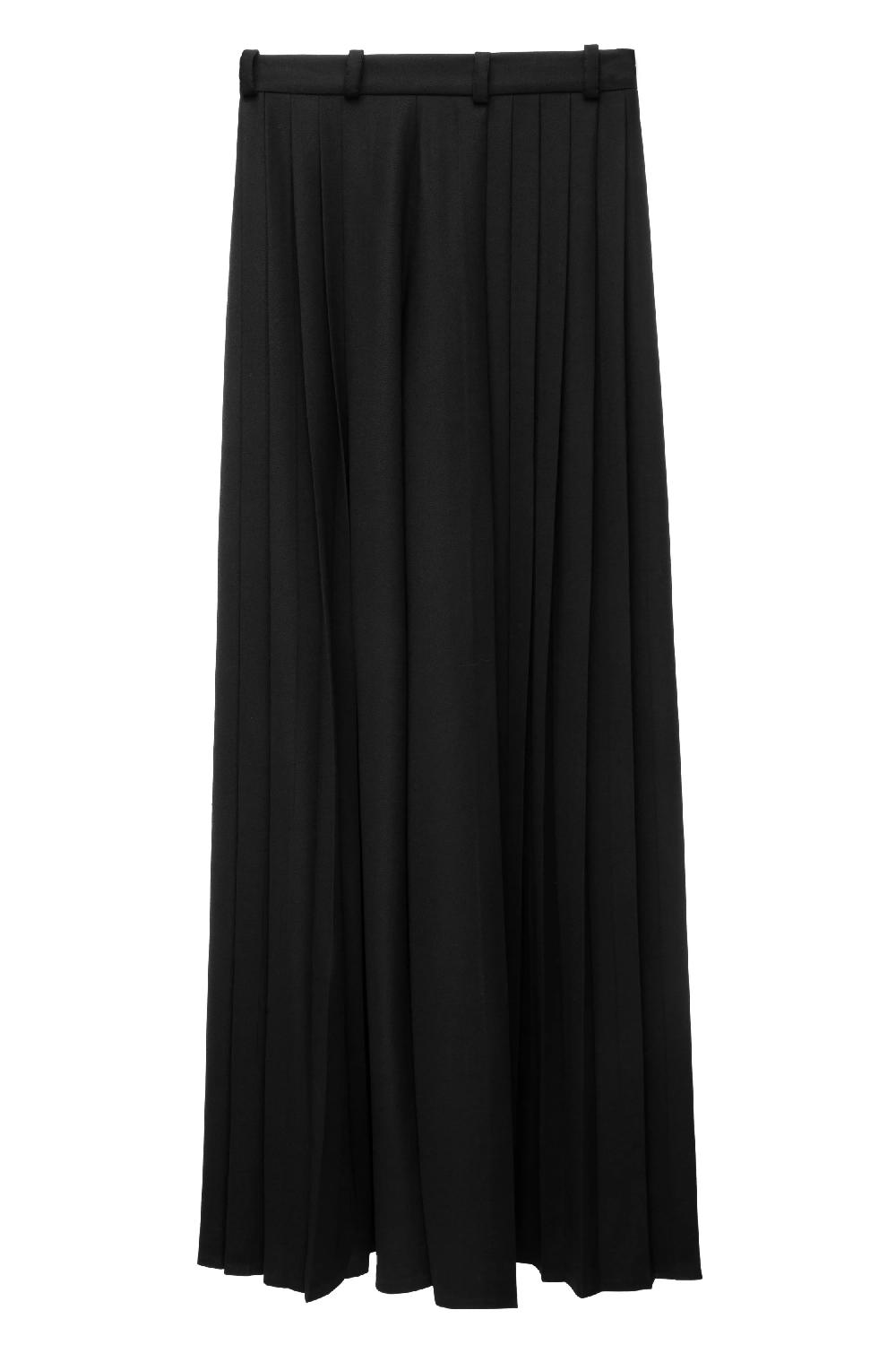 Situationist Black Wool Pleated Pants