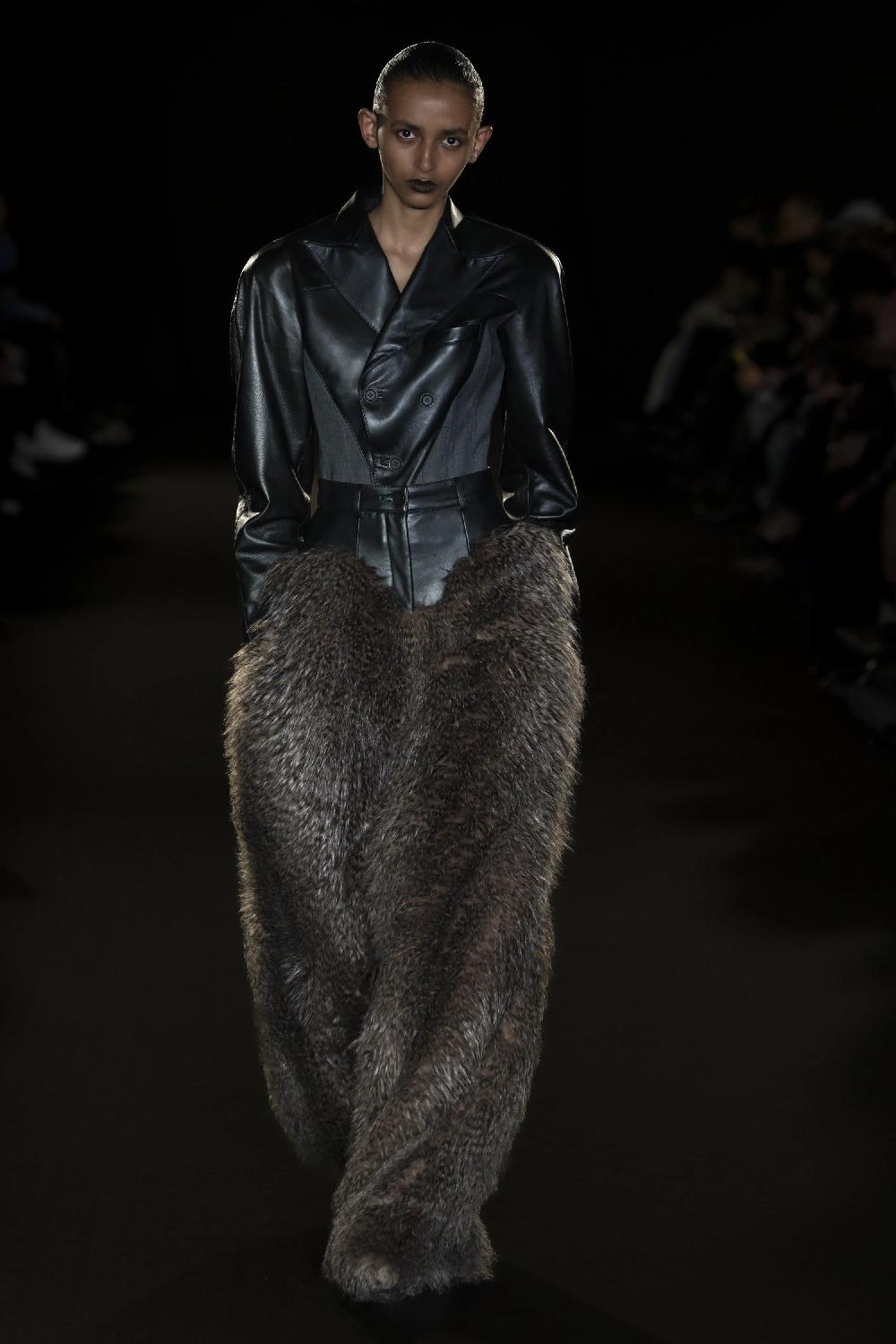 Situationist Brown Faux Fur & Leather Pants