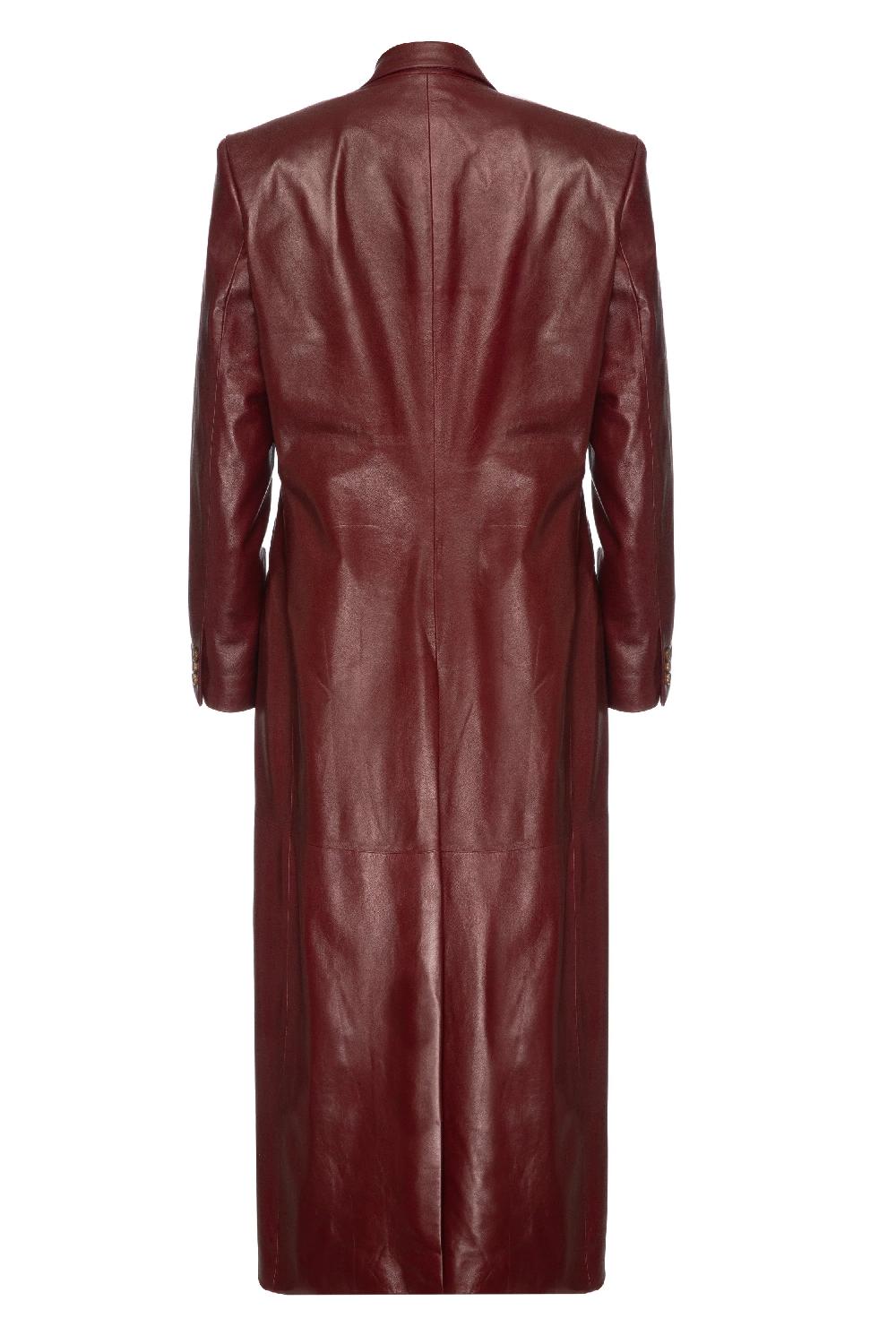 Situationist Burgundy Leather Coat