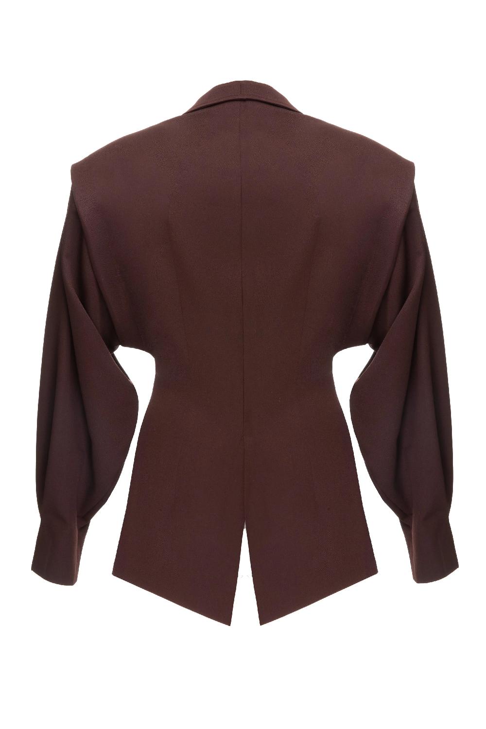 Situationist Burgundy Wool Jacket