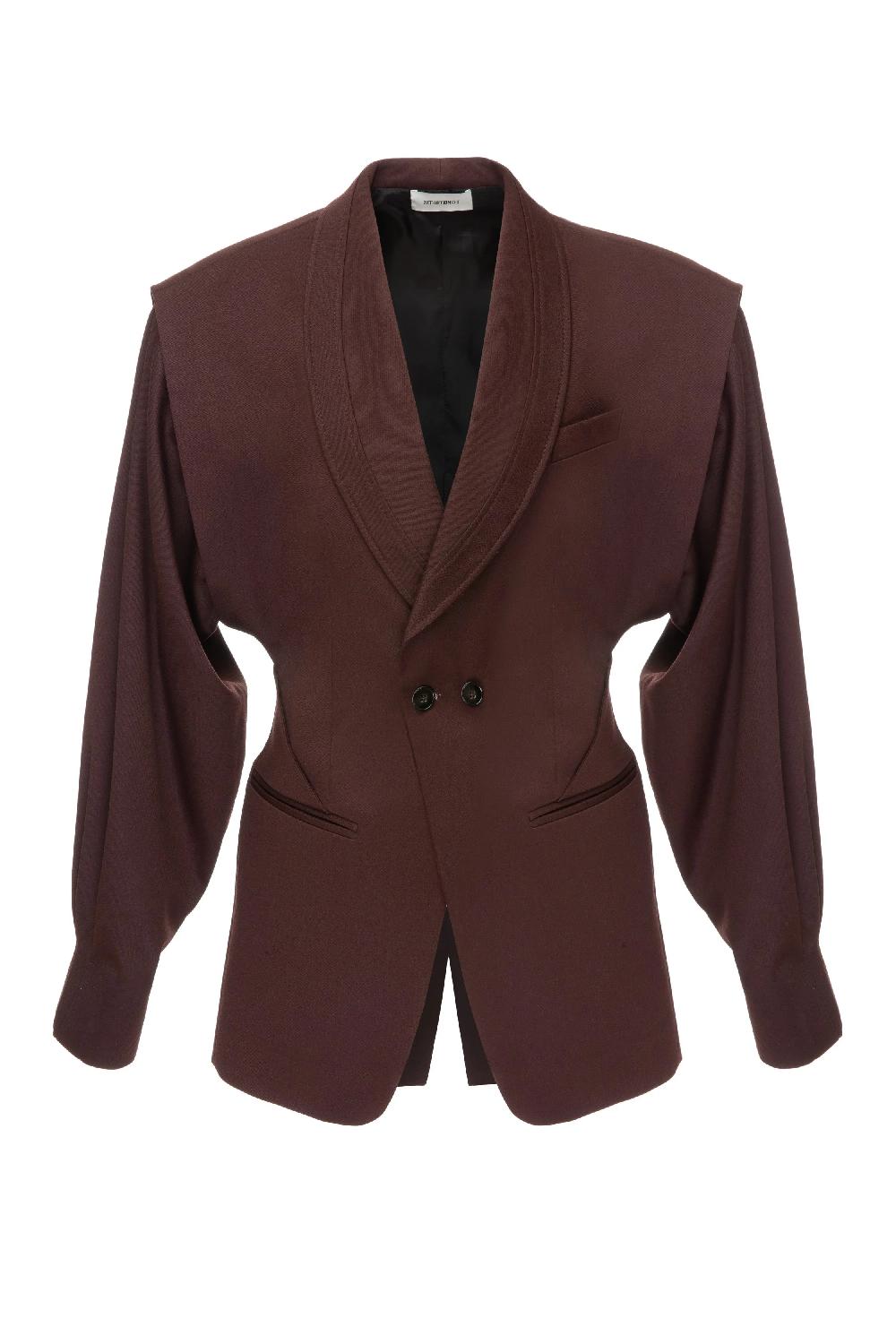 situationist Burgundy Wool Jacket