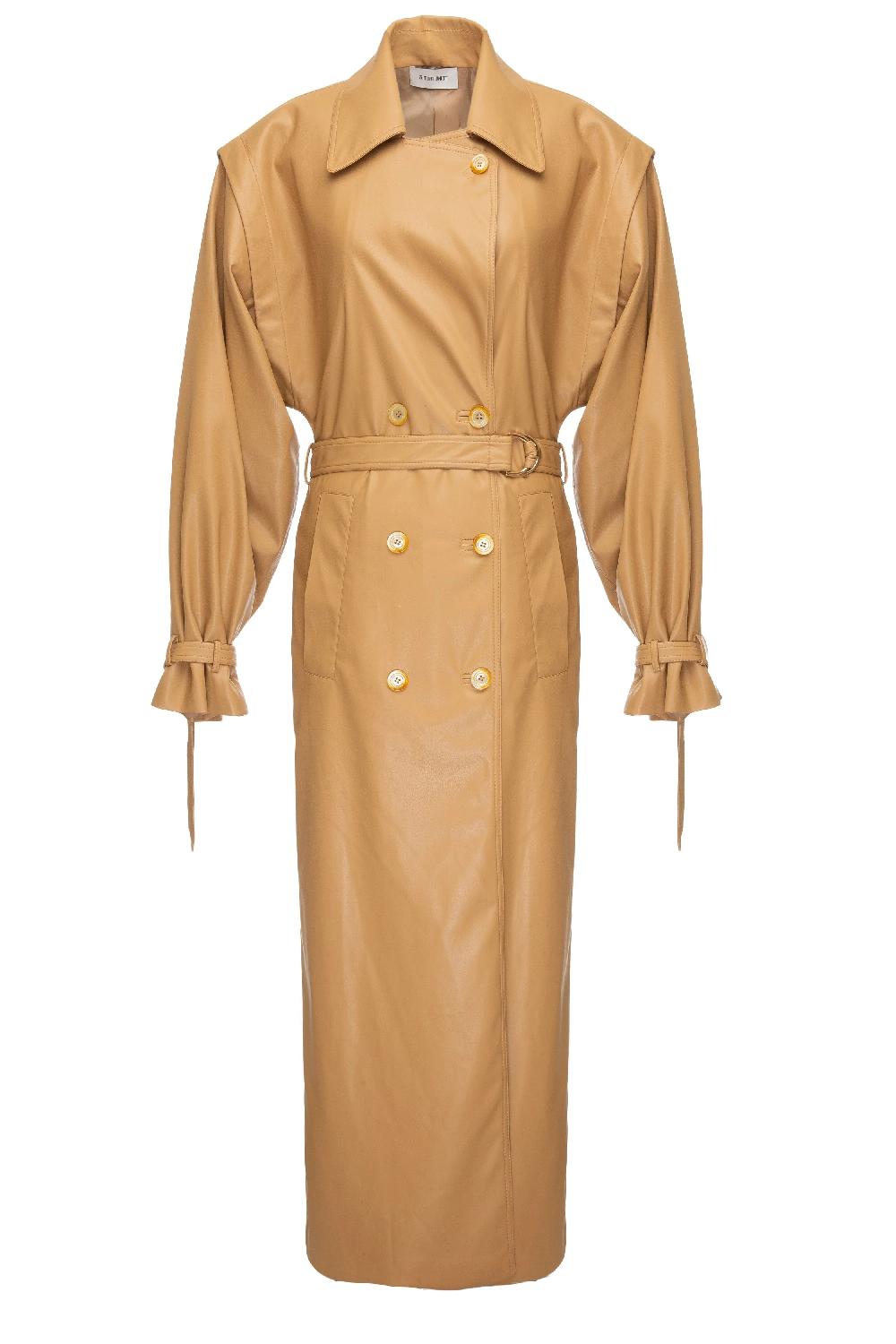 situationist Caramel Leather Coat