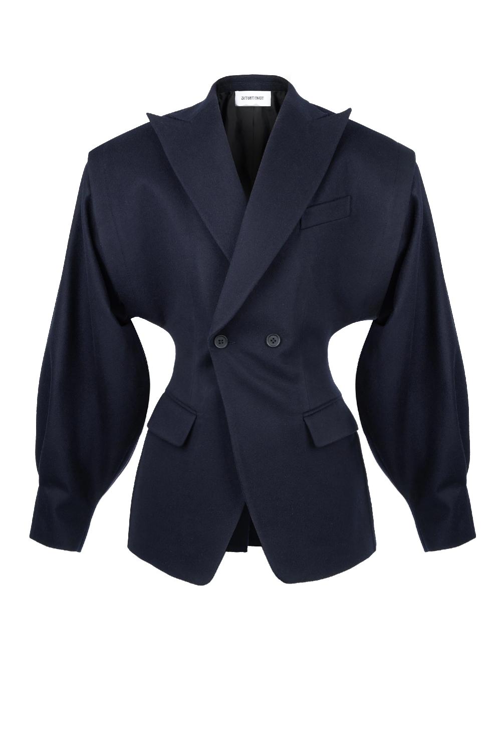 situationist Dark Blue Cashmere Jacket
