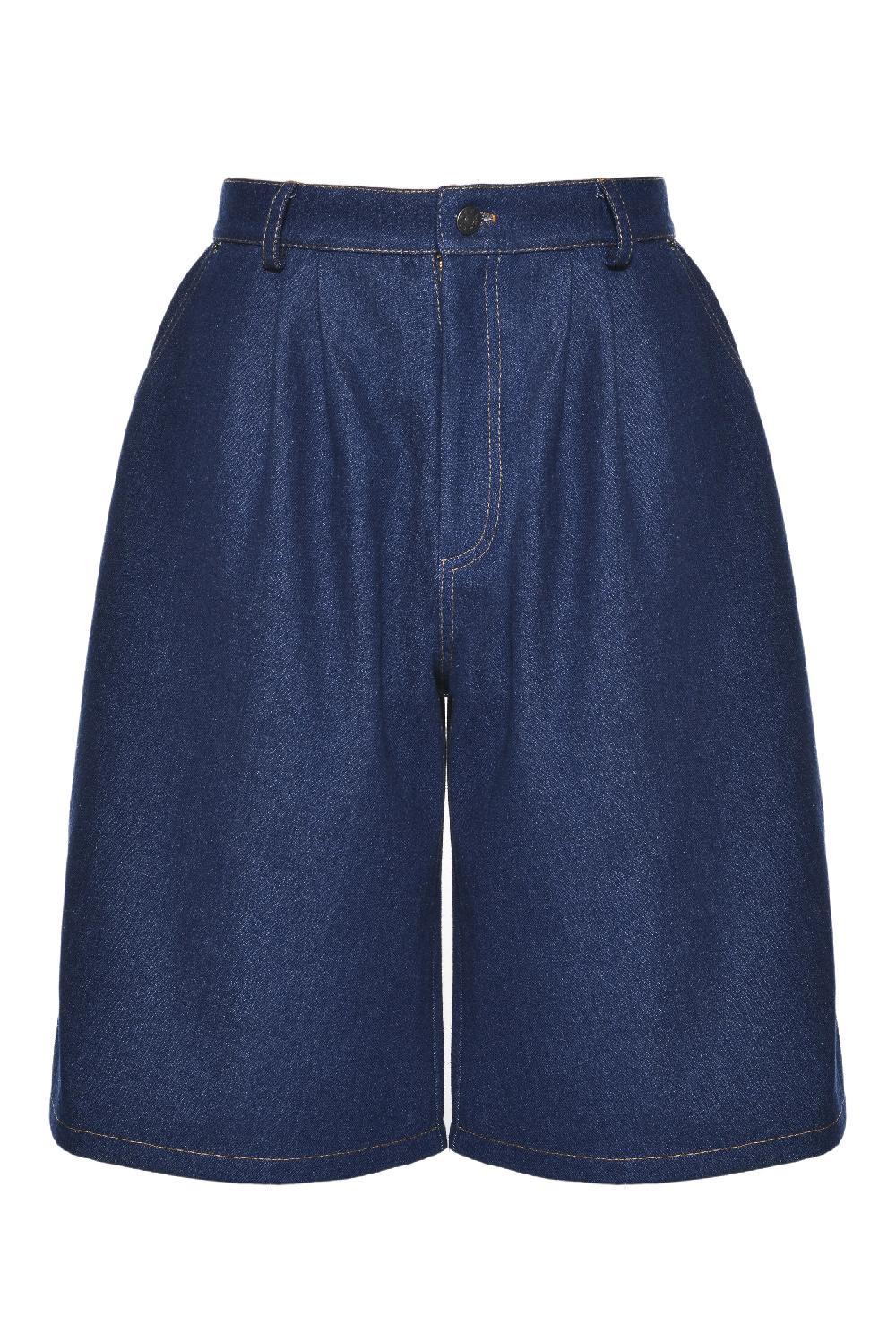 situationist Dark Blue Denim Shorts