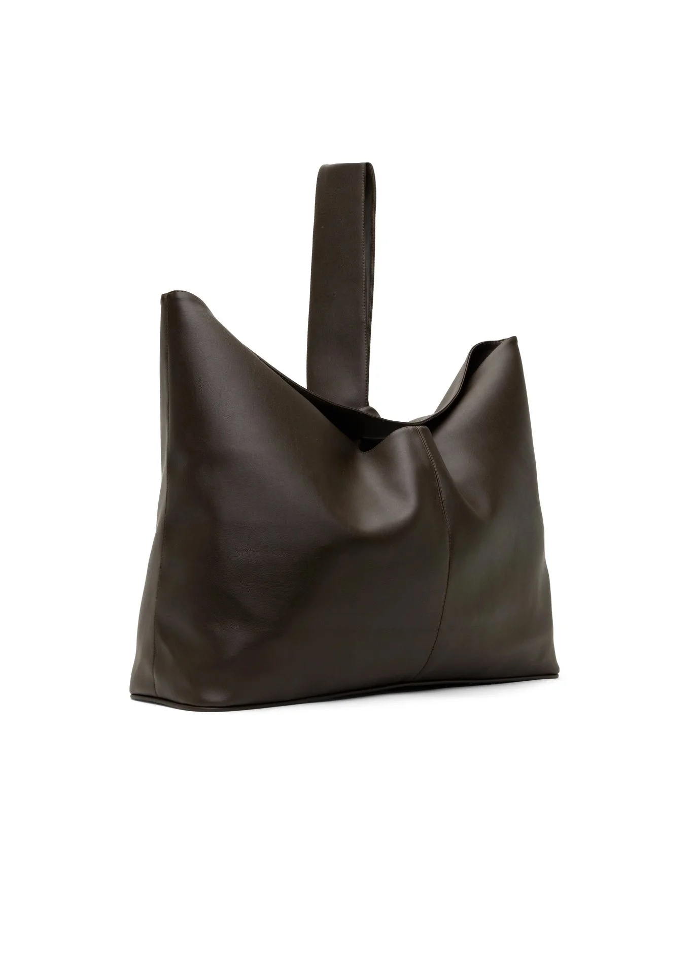 Situationist Dark Brown Leather Shopper Bag