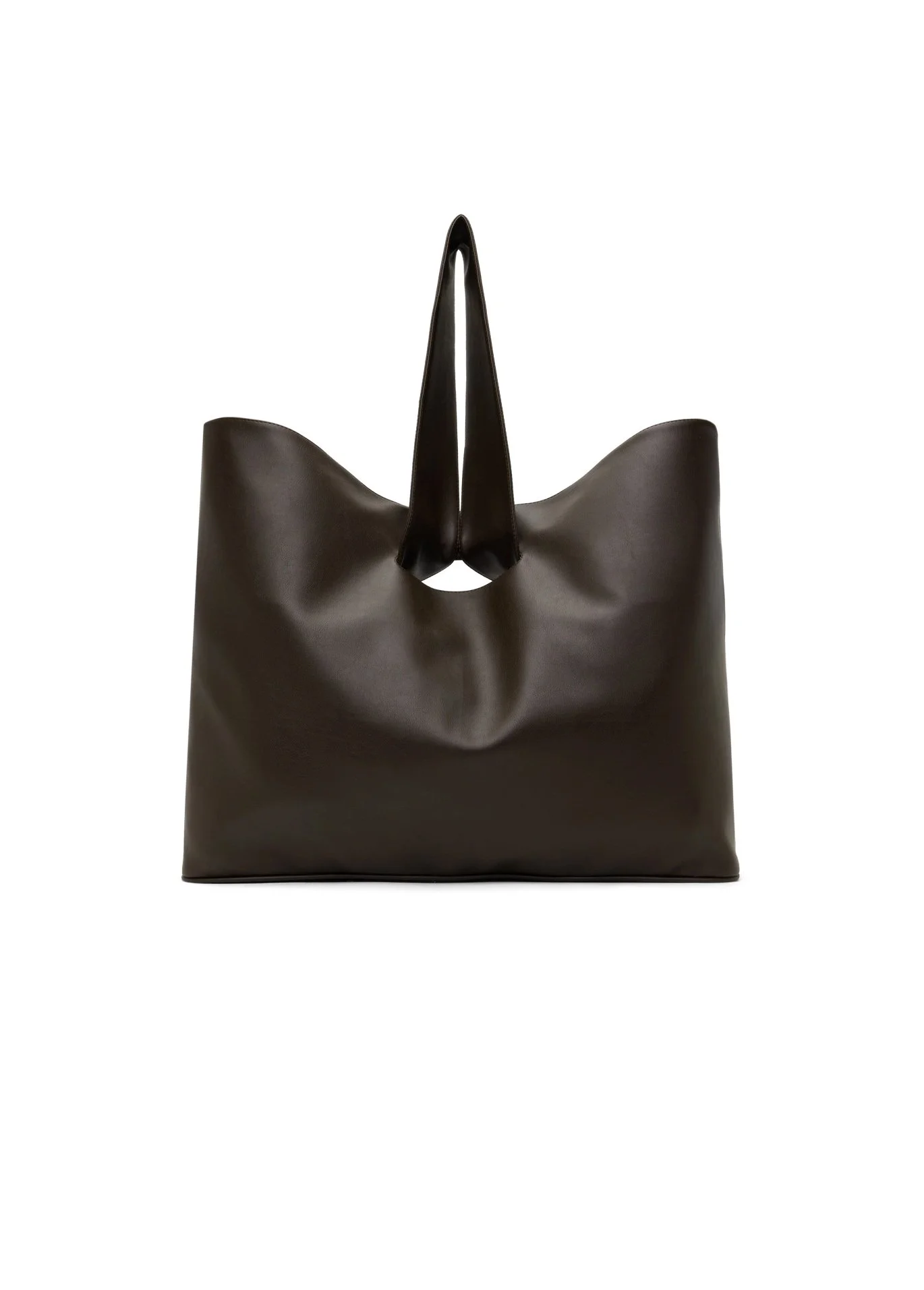 situationist Dark Brown Leather Shopper Bag