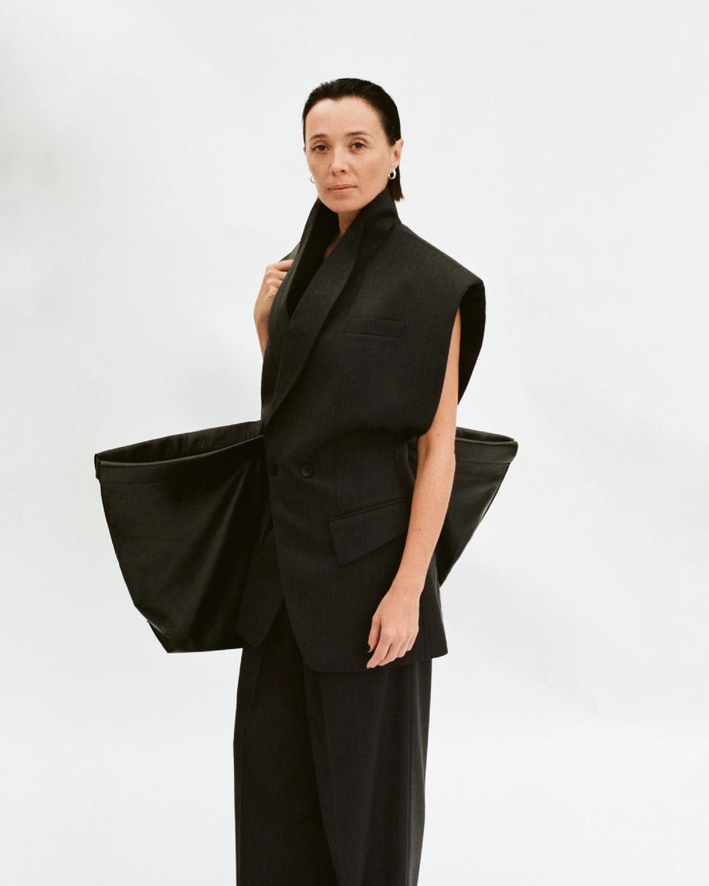 Situationist Grey 03 Wool And Leather Pants