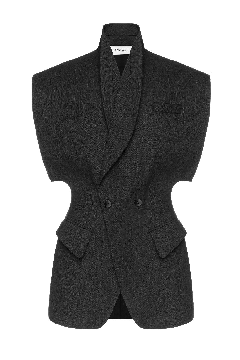 situationist Grey 03 Wool Vest