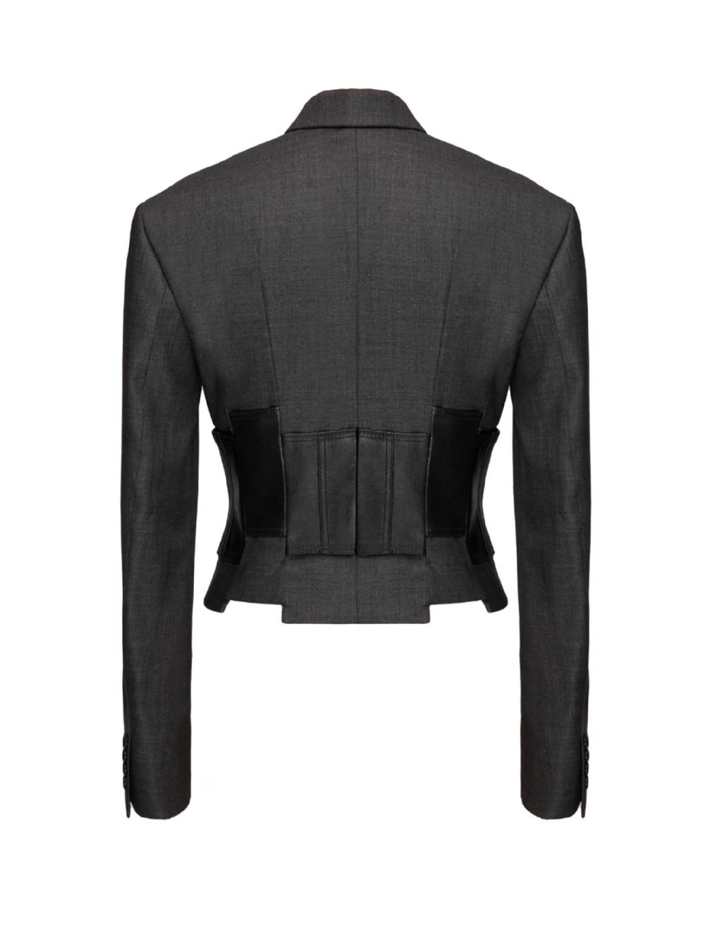 Situationist Grey 06 Wool And Leather Jacket