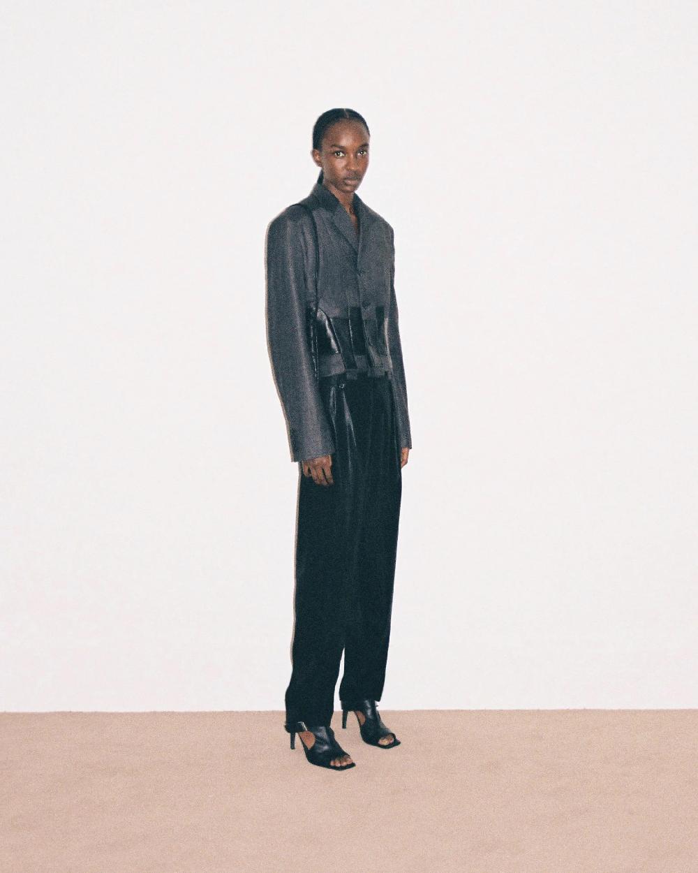 Situationist Grey 06 Wool And Leather Jacket