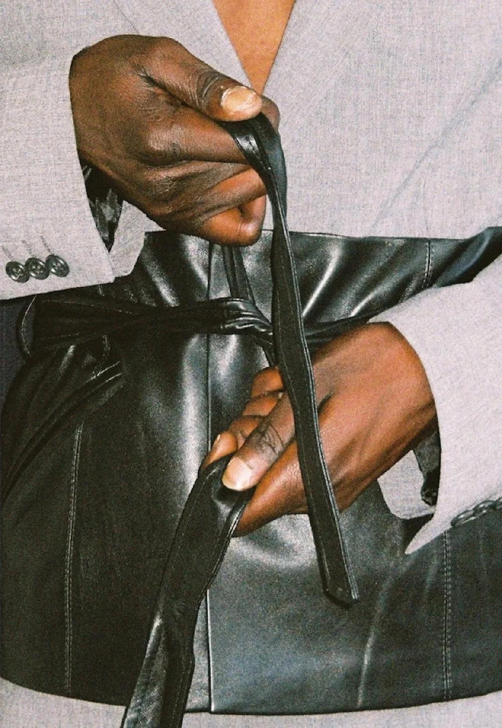 Situationist Grey 07 Wool And Leather Jacket