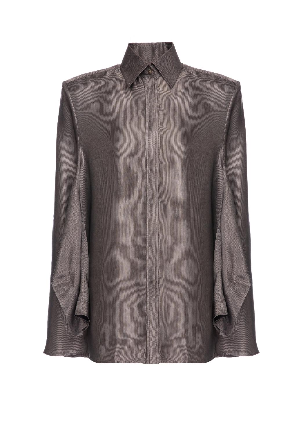 situationist Grey Silk Shirt