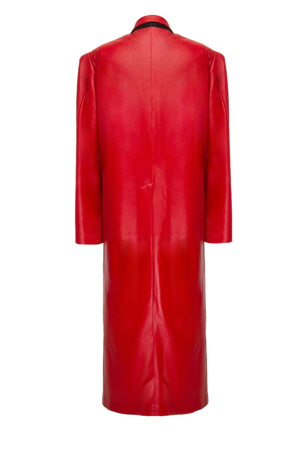 Situationist Red Leather Coat