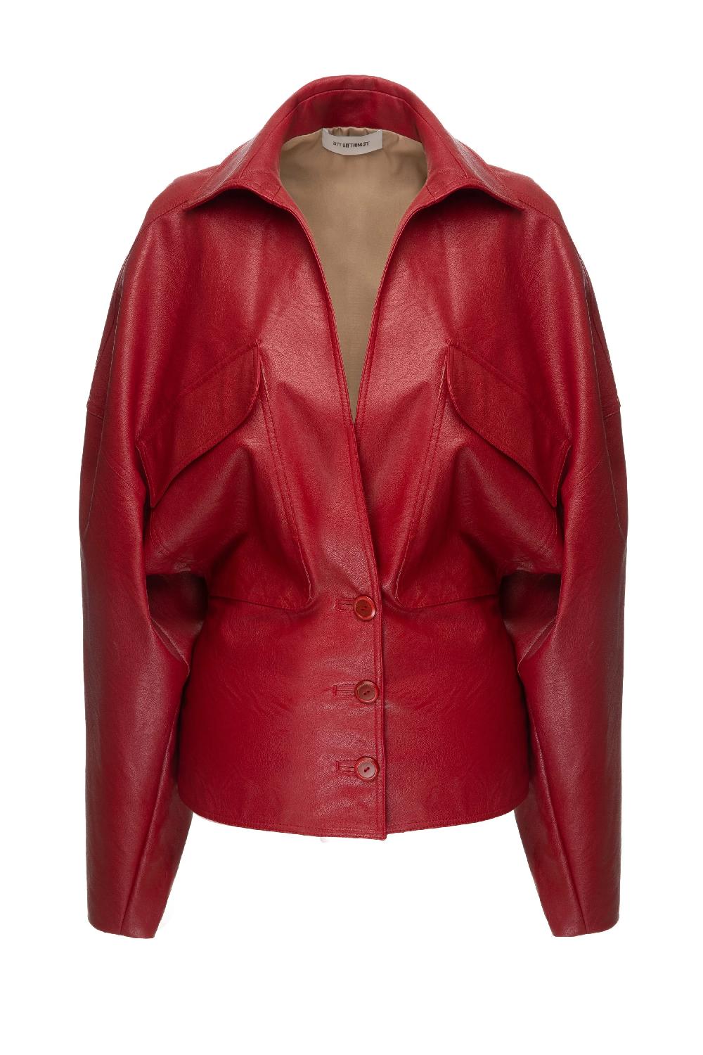 situationist Red Leather Jacket