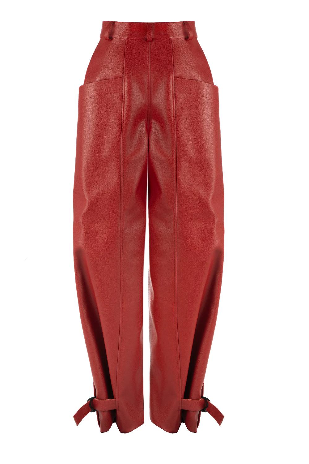 Situationist Red Leather Pants