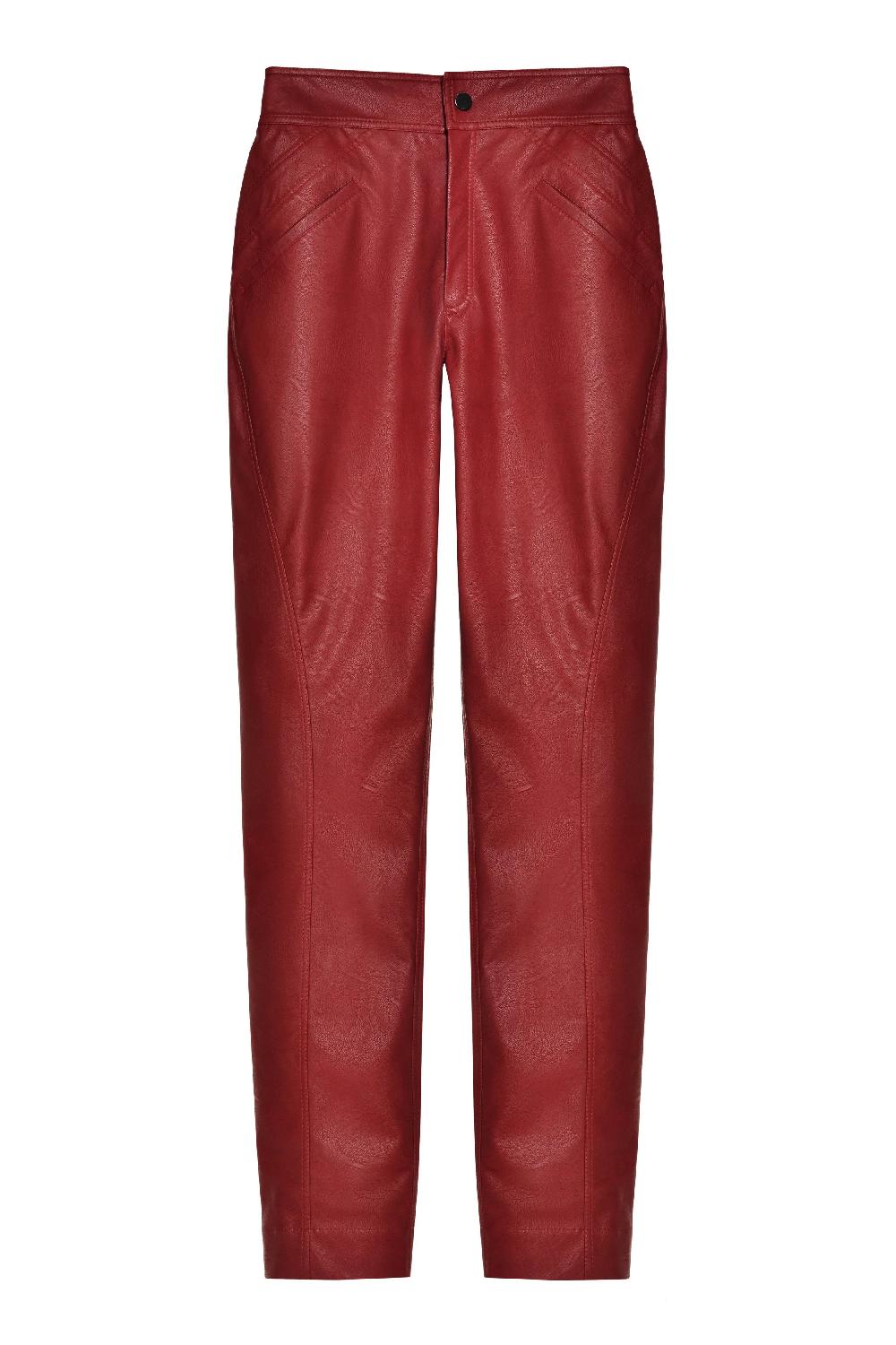 situationist Red Leather Pants