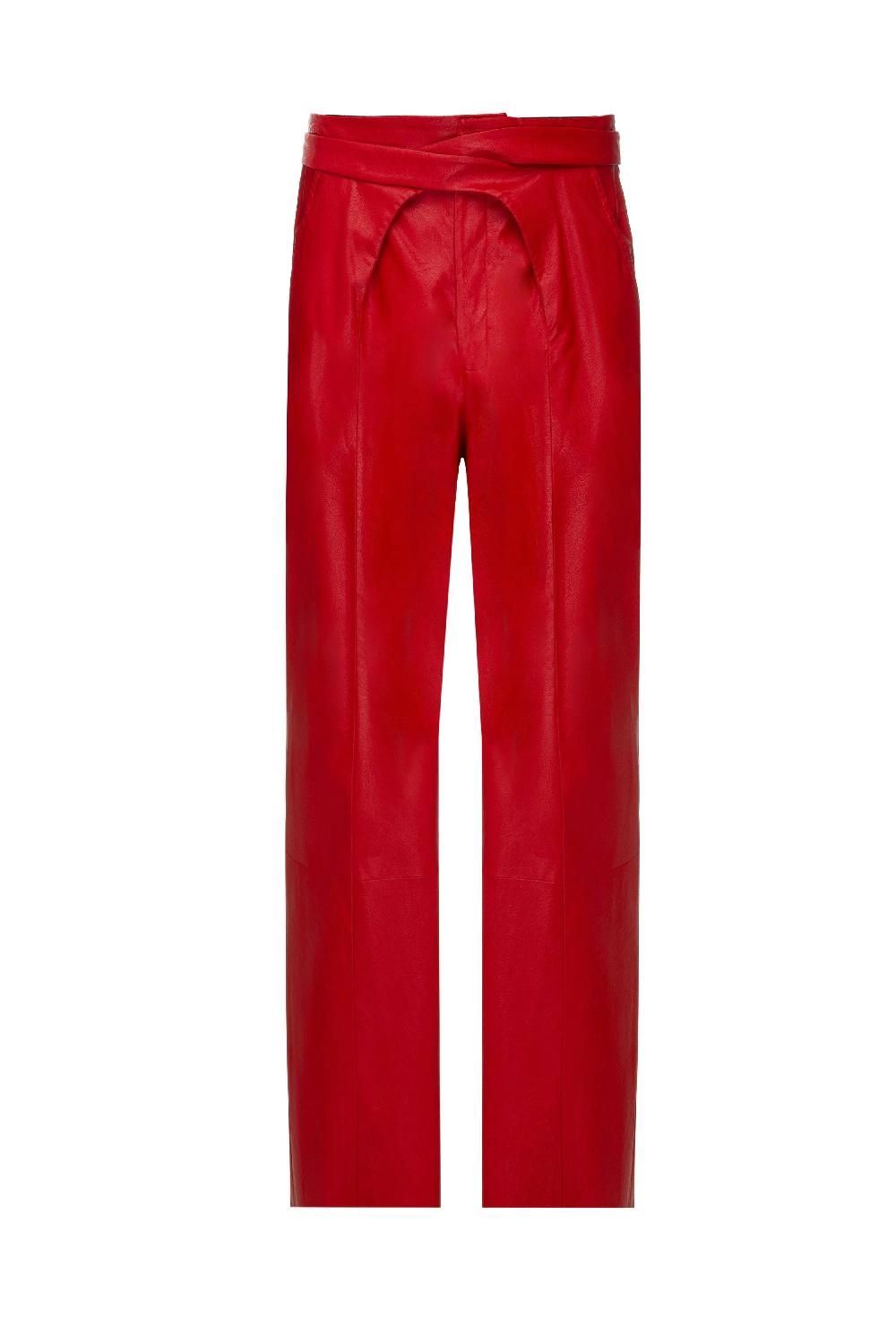 situationist Red Leather Pants