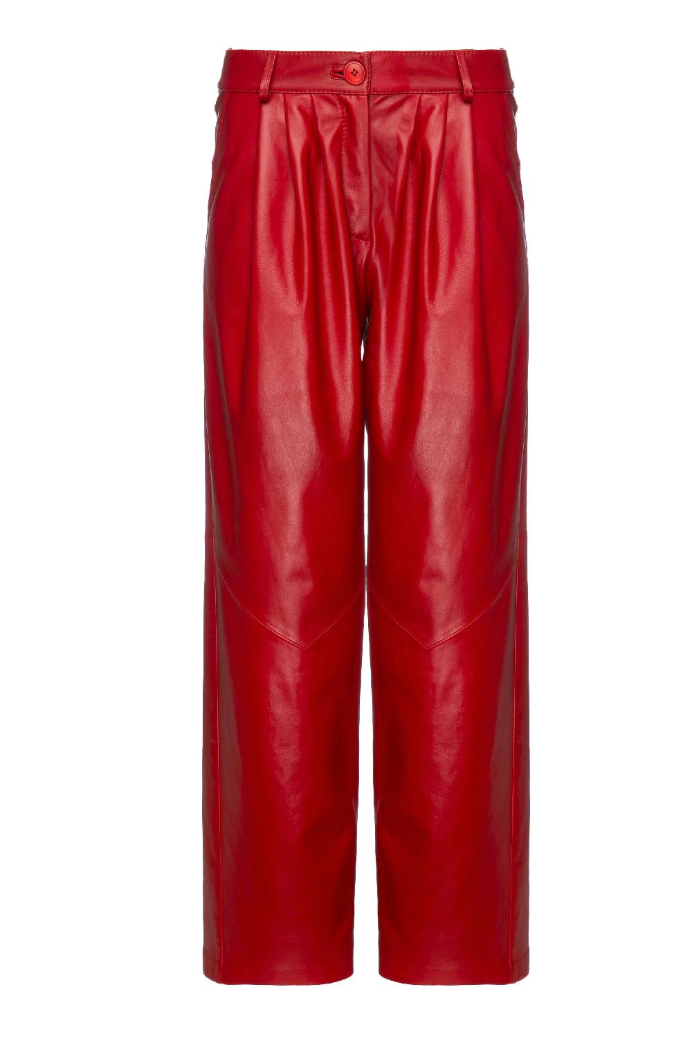 situationist Red Leather Pants