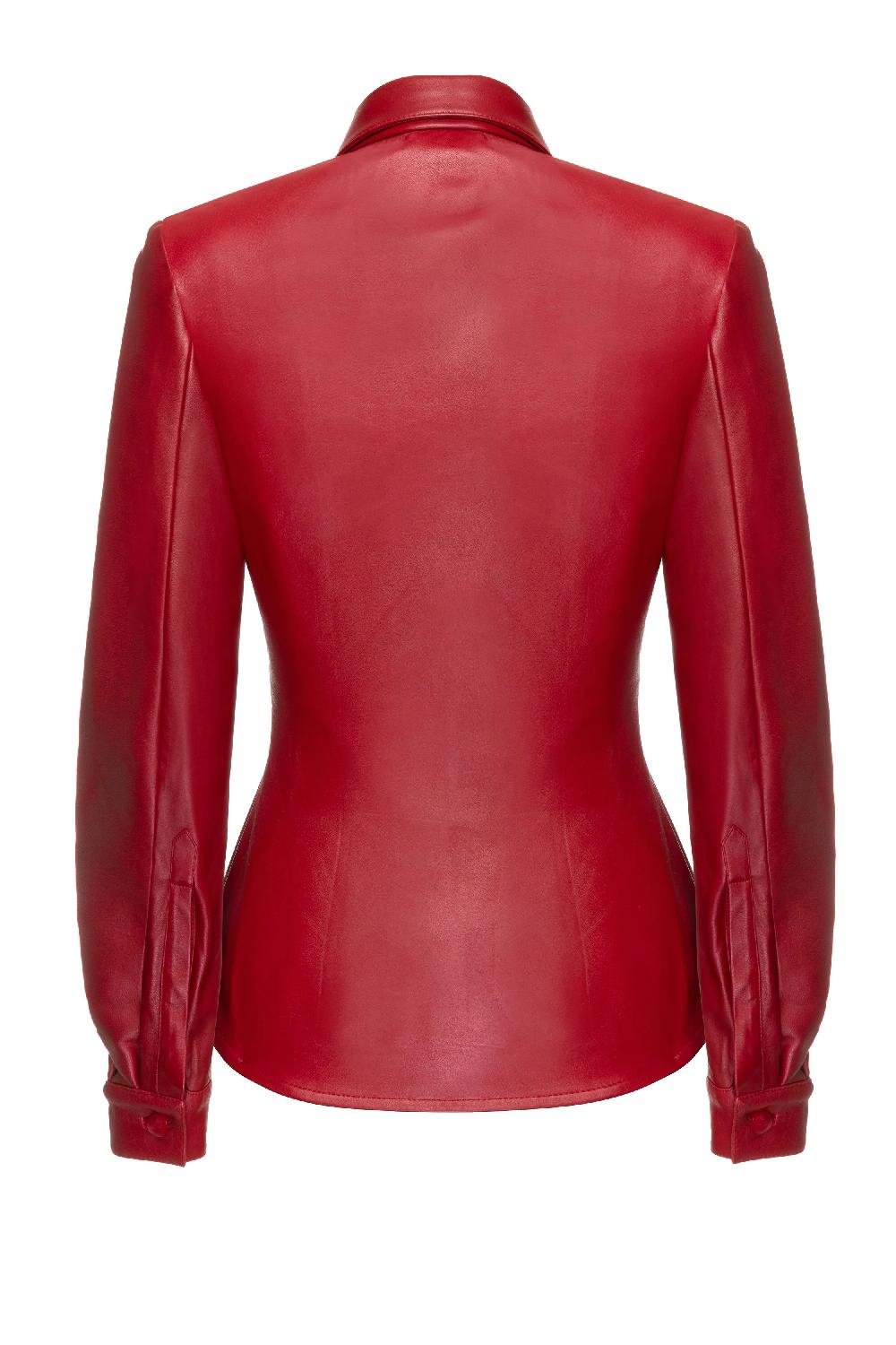 Situationist Red Leather Shirt