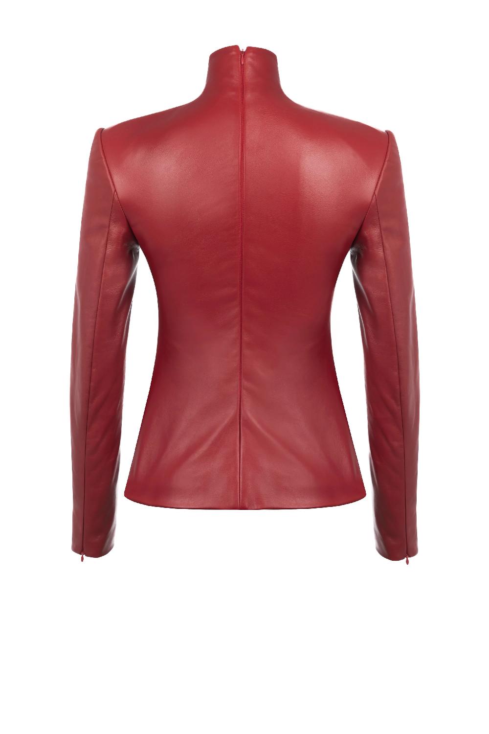 Situationist Red Molded Leather Top