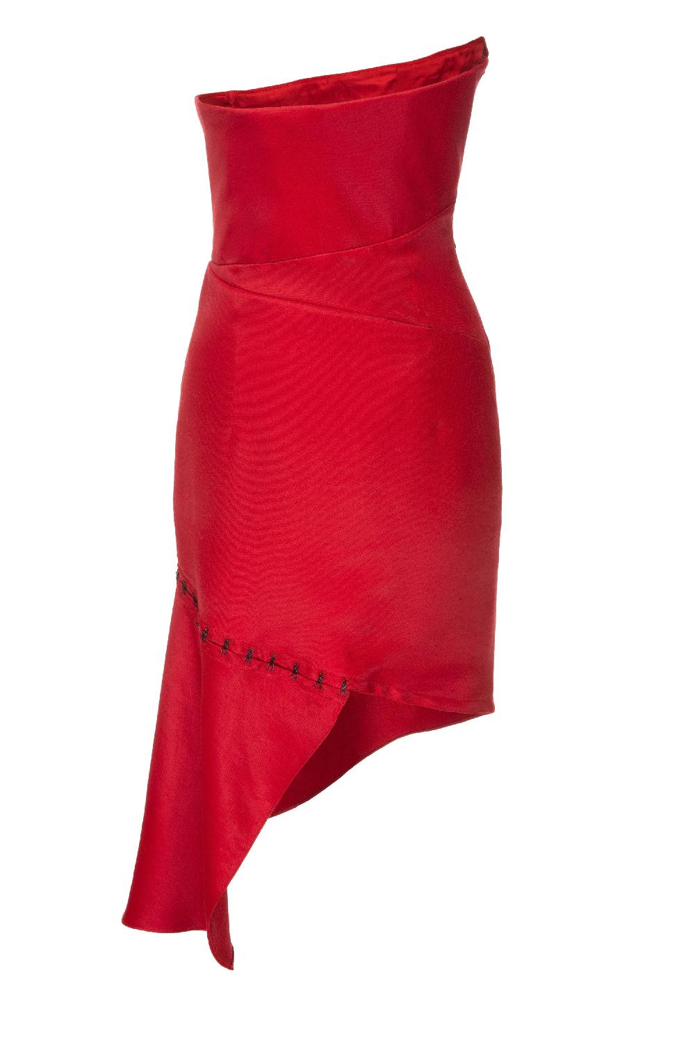 Situationist Red Silk Dress