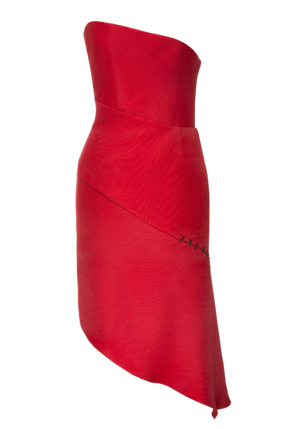 situationist Red Silk Dress