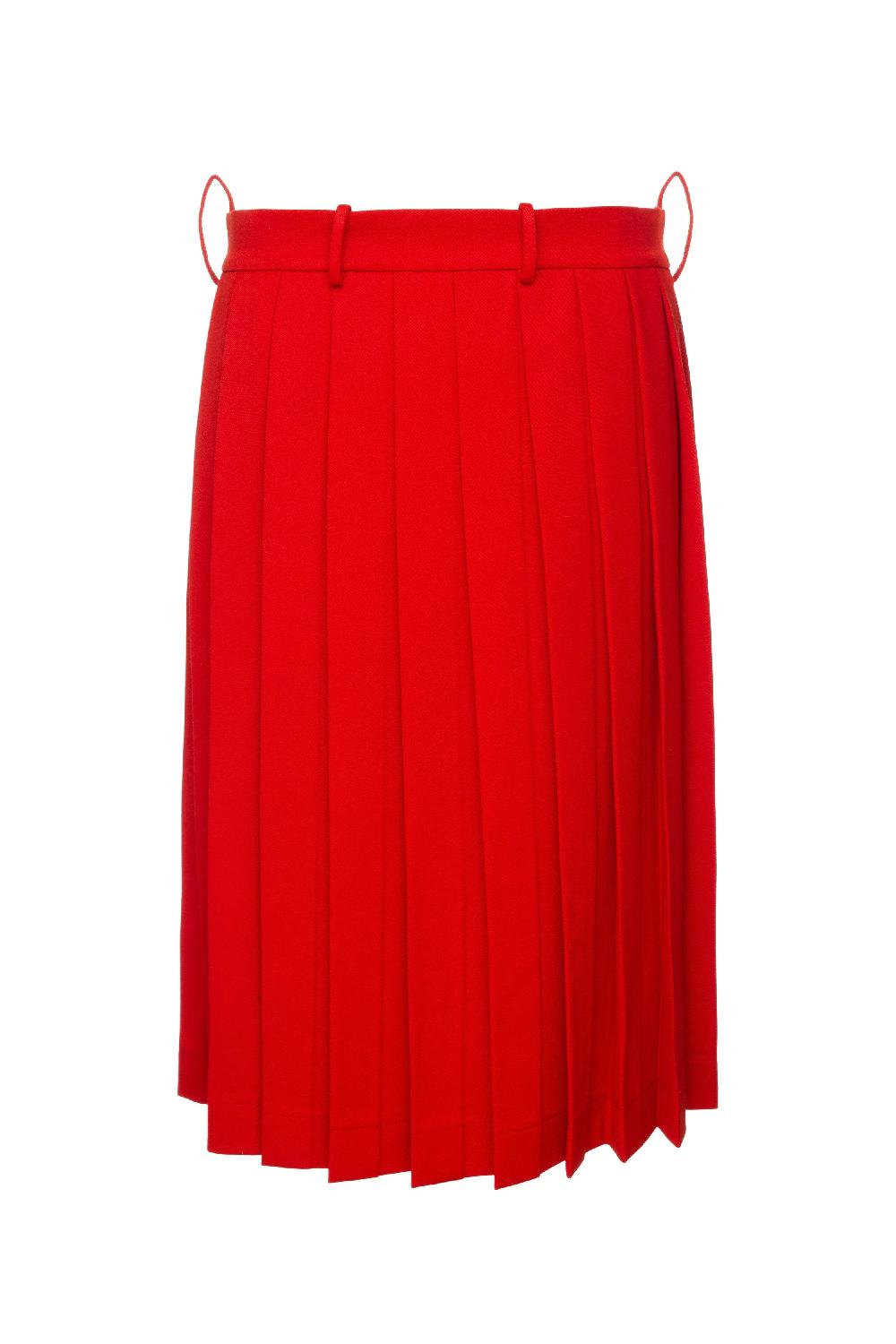 Situationist Red Wool Skirt