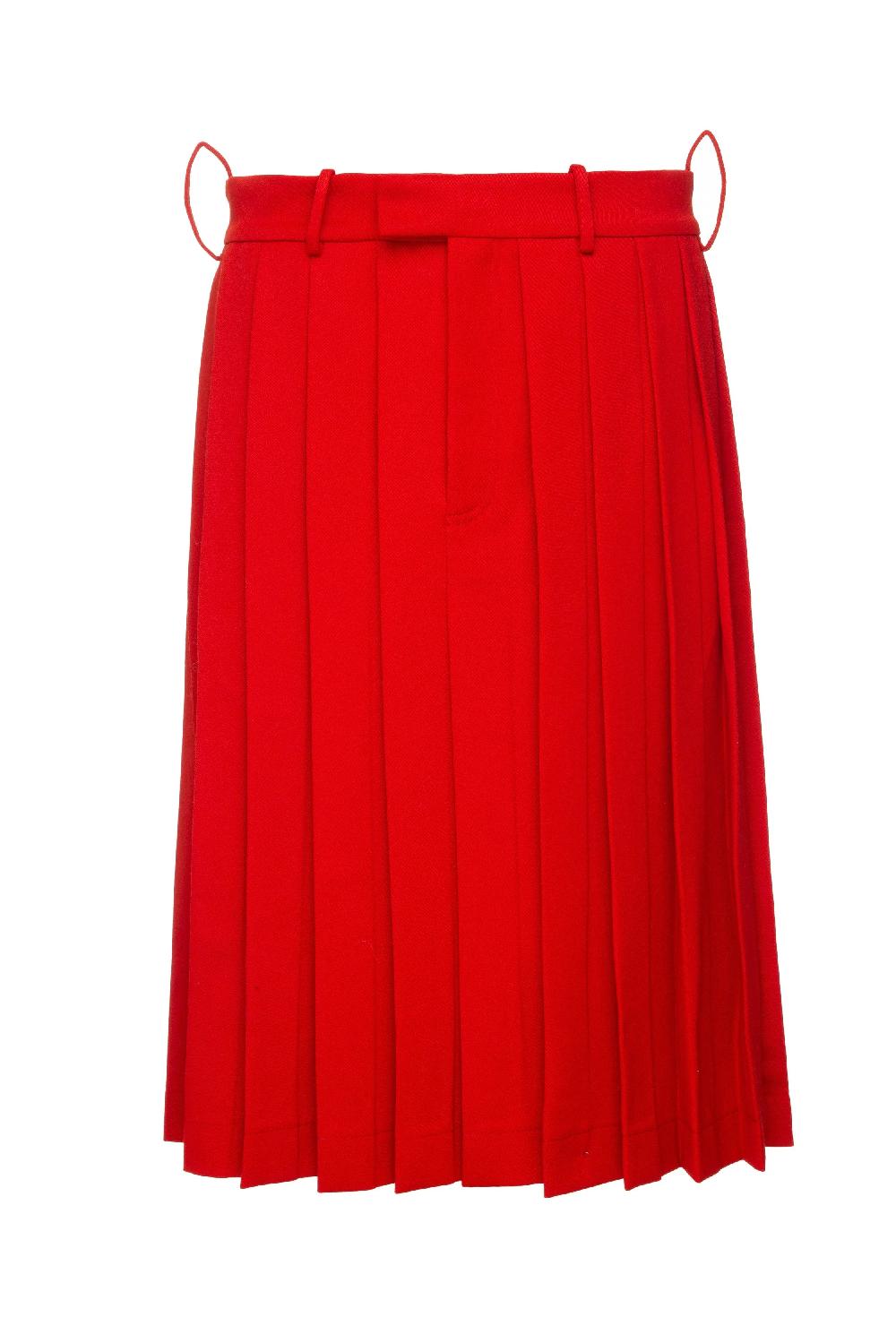 situationist Red Wool Skirt