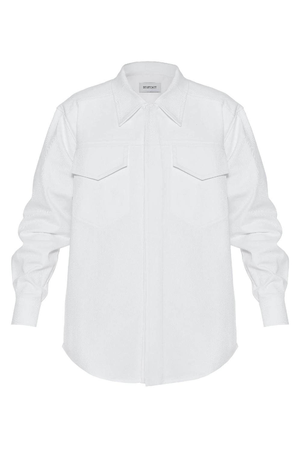 situationist White Denim Shirt