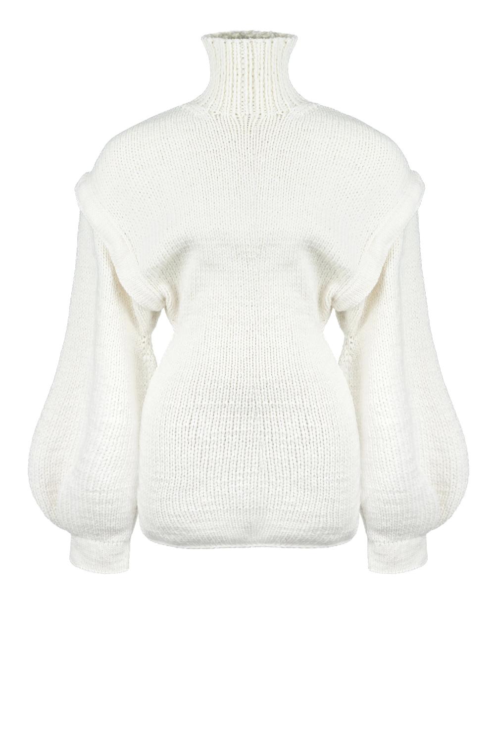 situationist White Hand Knitted Sweater