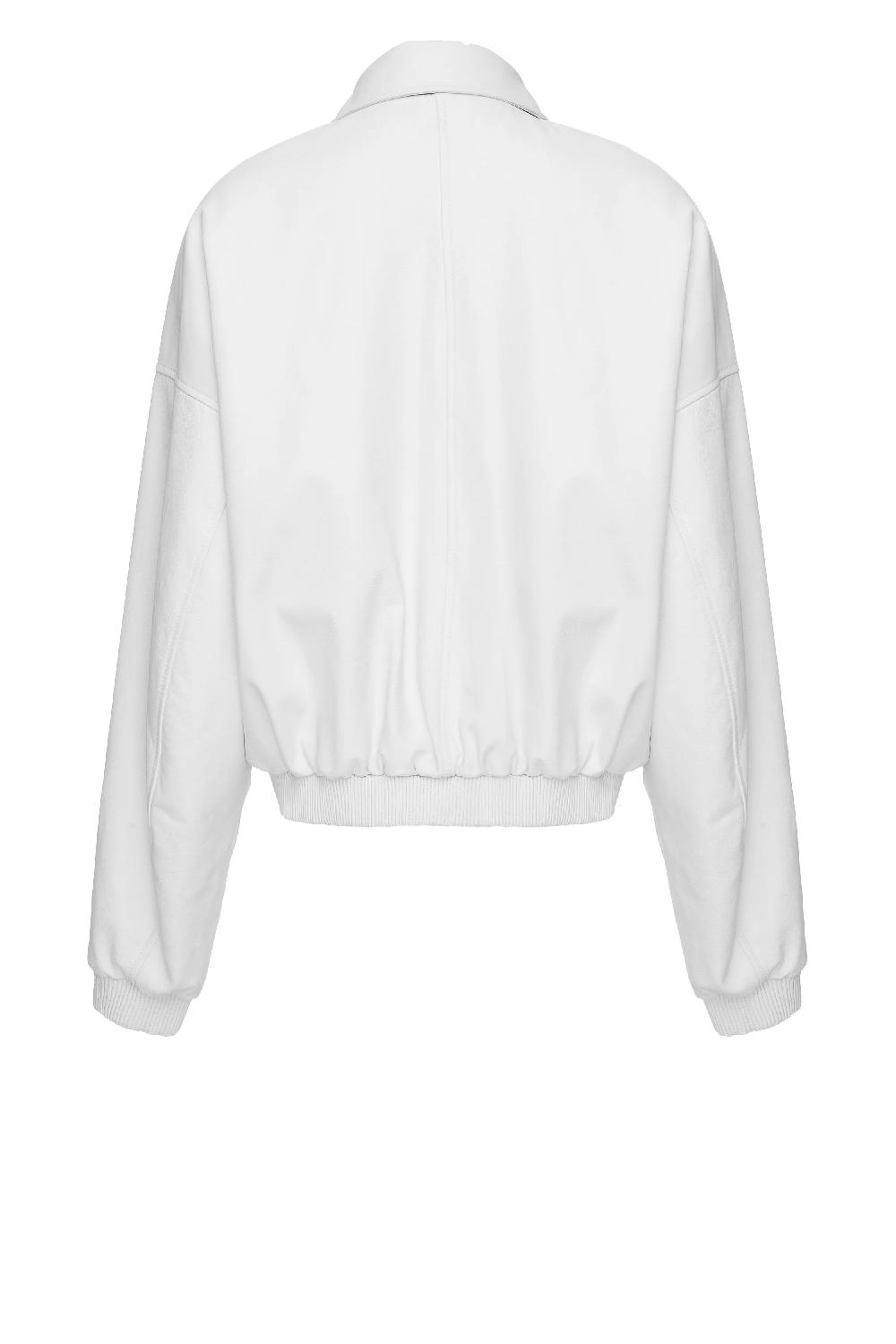 Situationist White Leather Jacket