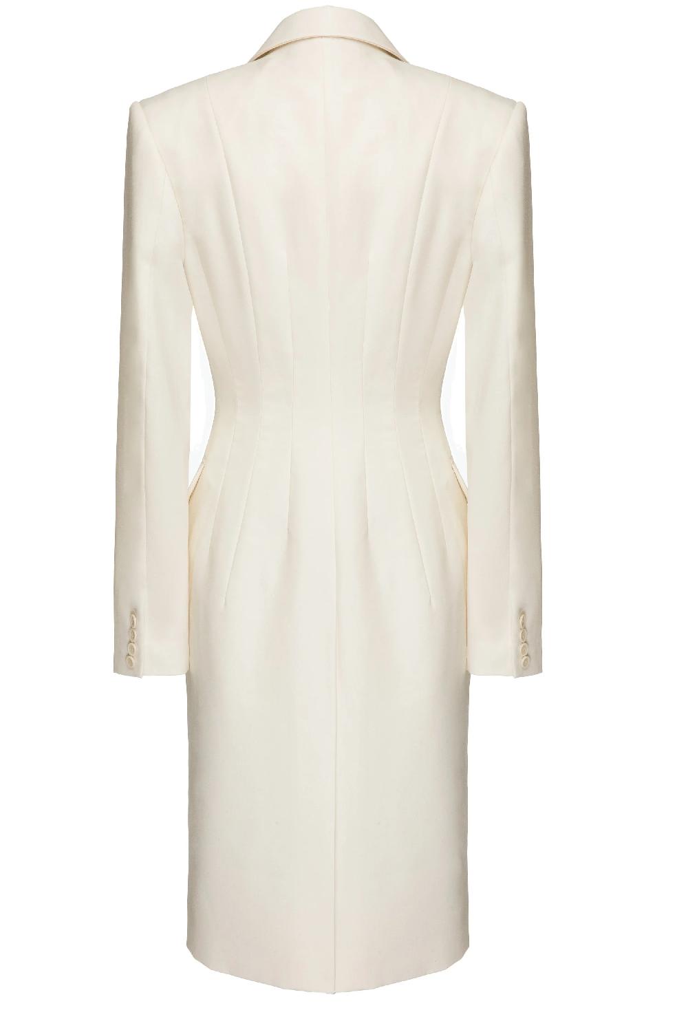 Situationist White Wool Coat