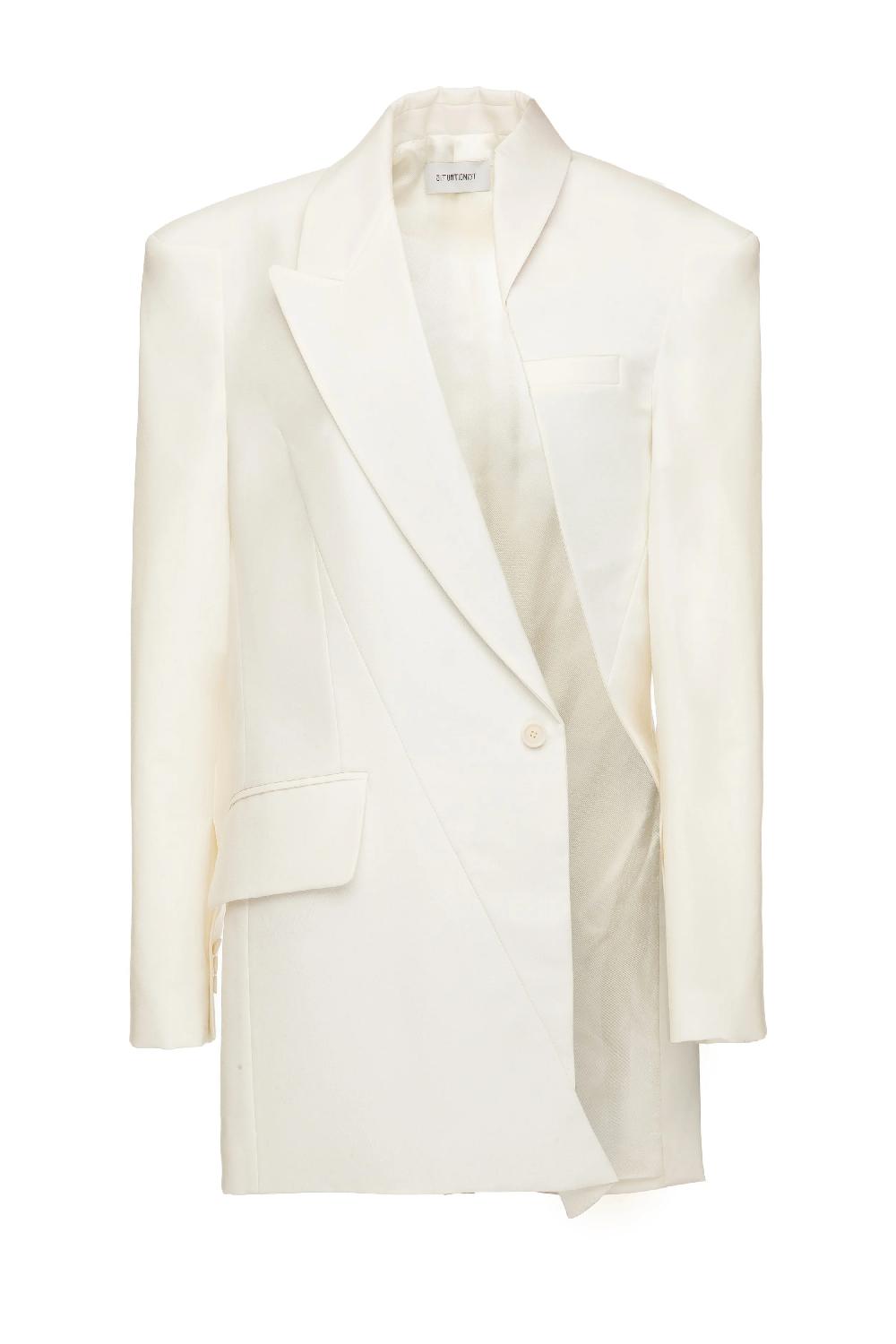 situationist White Wool Jacket