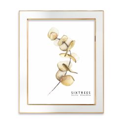 Sixtrees Ava White And Gold Enamel Picture Frame - 4X6 5X7 8X10