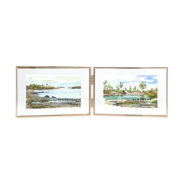 Sixtrees Cody Side By Side Metal Frame Collection - Gold Silver 4X6 5X7