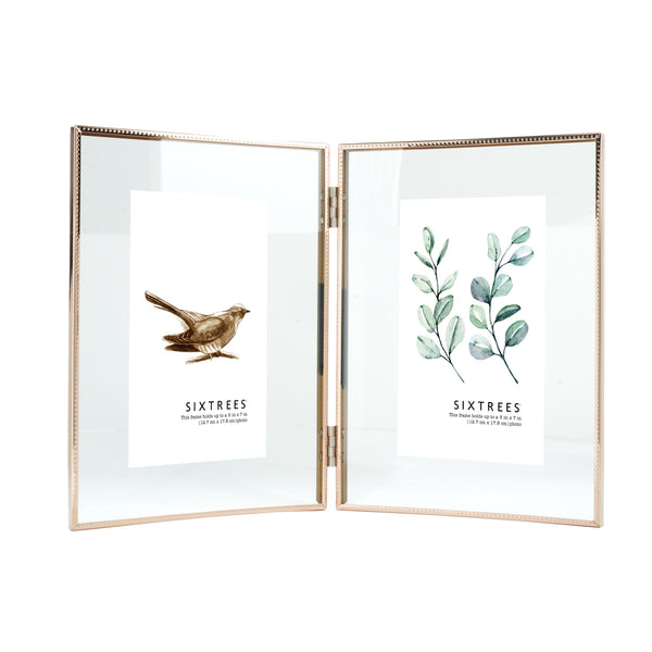 Sixtrees Cody Side By Side Metal Frame Collection - Gold Silver 4X6 5X7