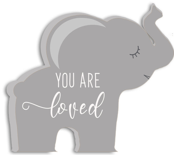 Sixtrees 'Dream Big Little One' - Grey / Pink / Blue 8X7 Wooden Decorative Baby Cut Out Sign