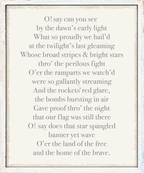 sixtrees Framed O Say Can You See - 10X12 Framed Box Sign