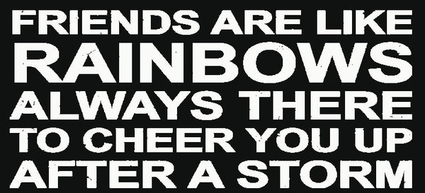 sixtrees Friends Are Like Rainbows Always There To Cheer You Up After A Storm - 5X11 Box Sign