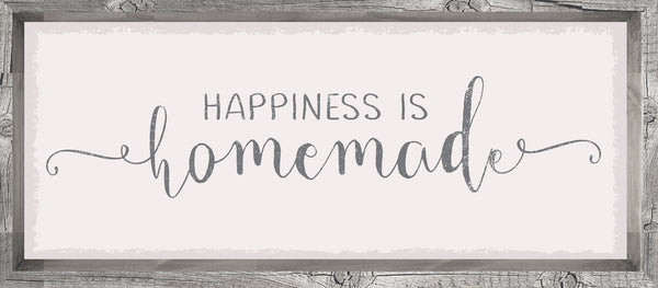 sixtrees Happiness Is Homemade - 7X16 Framed Box Sign