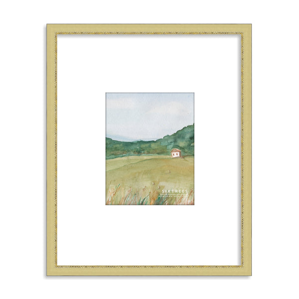 Sixtrees Julia Gold Beaded Bezel Wood Picture Frame - 16X20 Mats To 8X10